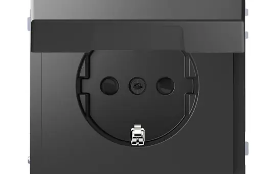 MERTEN MEG2310-6034 SCHUKO-Steckdose Design Berührungsschutz, Klappdeckel | anthrazit