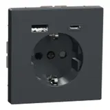 MERTEN MEG2367-6034 SCHUKO-Steckdose Design USB-A/C, 3,0 A | anthrazit