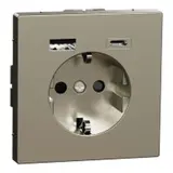 MERTEN MEG2367-6036 SCHUKO-Steckdose Design USB-A/C, 3,0 A | edelstahl