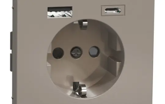 MERTEN MEG2367-6052 SCHUKO-Steckdose Design USB-A/C, 3,0 A | moccametallic