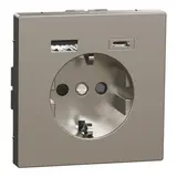 MERTEN MEG2367-6050 SCHUKO-Steckdose Design USB-A/C, 3,0 A | nickelmetallic