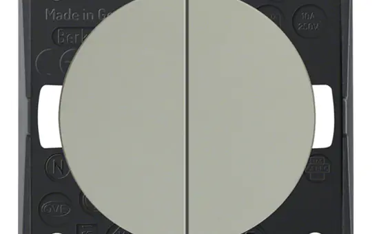 BERKER 936752524 Wipptaster Integro Flow 2 Schließer | edelstahl matt lackiert