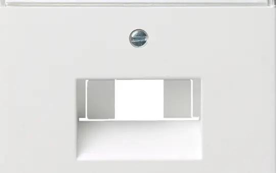 GIRA 0284112 Netzwerkabdeckung System Fläche 1/2-fach, Schriftfeld | reinweiß glänzend