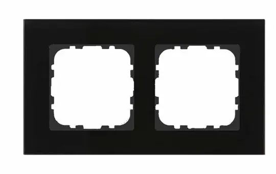 MDT BE-GTR2S.01S Abdeckrahmen Glas Sortiment 55 2-fach | glas schwarz/schwarz