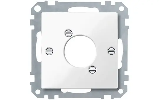 MERTEN 468019 Zentralplatte für XLR-Steckverbinder System M polarweiß glänzend