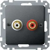 MERTEN MEG4350-0414 Steckdose Audio-Anschluss System M anthrazit