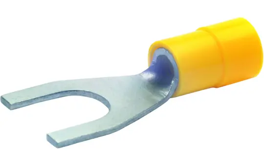 KLAUKE 650C6 Quetschkabelschuh M6, Gabelform | gelb | 4-6 mm²