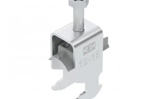 OBO BETTERMANN 1186409 Aluminium-Bügelschelle 1-fach, Kunststoffdruckwanne, H-Fuß | 12-16 mm