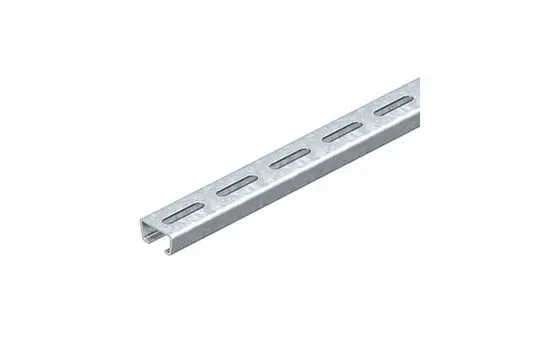 OBO BETTERMANN 1112708 Ankerschiene AMS3518 Schlitz 16,5 mm, gelocht | 2000 mm
