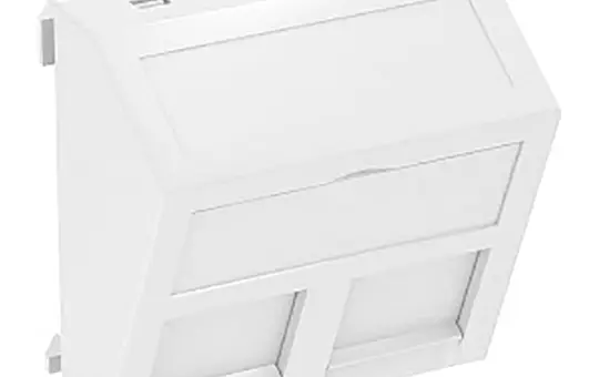 OBO BETTERMANN 6119250 Datentechnikträger Modul 45 1-fach, Typ C, schräg | reinweiß