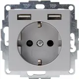 KOPP 296229080 SCHUKO-Steckdose ATHENIS 2x USB A, 2,4 A | reinweiß