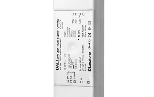 LUNATONE 89453849-CWW-1000 DALI-LED-Power-Supply CC DT8 TW, 1000 mA
