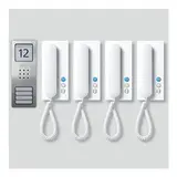 SIEDLE SET CA 812-4 E/W Türsprechanlagen-Set Compact 4 Innenstationen
