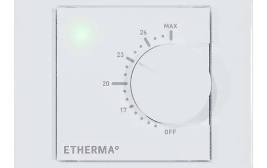 ETHERMA 41278 Thermostat mit App-Funktion 16 A, Drehrad