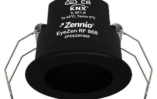 ZENNIO ZPDEZRF868A KNX-RF-Decken-Bewegungsmelder schwarz
