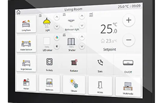 ZENNIO ZVIZ100A KNX-Touchpanel schwarz | 10 Zoll