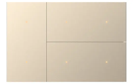 GVS CHTKA-06/W.1.24 Wippenset für WALTZ TOUCH+ PAD 4-fach, Aluminium | champagner