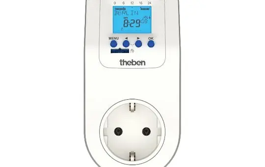 THEBEN 200170-eltimo Astro Digital Steckdosenschaltuhr mit Wochenprogramm und Astroprogramm