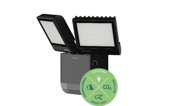 THEBEN theLeda S17-100 BK LED-Strahler 17 W mit Bewegungsmelder | schwarz