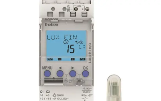 THEBEN LUNA 112 top3 AL Dämmerungsschalter/Lichtsteuergerät Aufbau-Lichtsensor