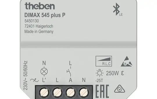 THEBEN DIMAX 545 plus P Unterputz-Dimmer RLC, 250 W