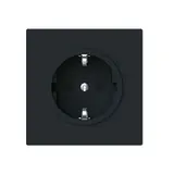 BUSCH-JAEGER 20EUCB-45M SCHUKO-Steckdose art linear Berührungsschutz | schwarz matt