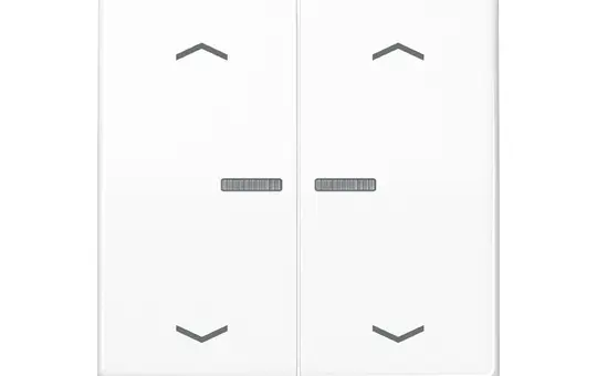JUNG BTA17102PWW beschr. Tastsensor HOME Serie A 2-fach, Pfeile | alpinweiß