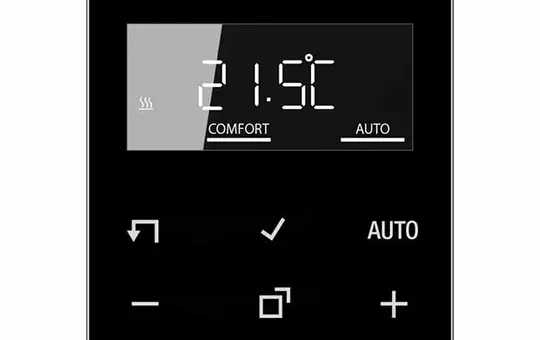JUNG BTA1791SW Raumthermostat JUNG HOME Serie A mit Display | schwarz