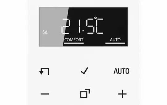 JUNG BTA1791WW Raumthermostat JUNG HOME Serie A mit Display | alpinweiß