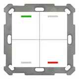 MDT BE-TAL55T4.01 KNX-Tastsensor Light 55 m. Temperaturs. 4-fach, neutral | reinweiß glänzend