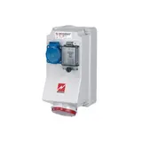MENNEKES 98111 2-fach-Steckdosenkombination 16 A, mit 1 LS-Schalter 16 A, 1 p, K