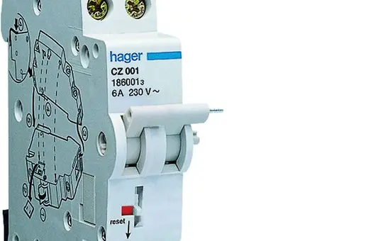 HAGER CZ001 Signalkontakt für Fehlerstromschutzschalter 2 Schließer und 2 Öffner