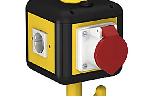OBO BETTERMANN 6109804 HoverCube VH-4, 1xCEE 3x Schutzkontakt-Steckdose | graphitschwarz