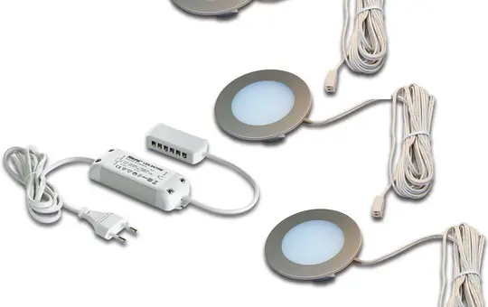 HERA 61056938002 Einbauleuchte FR 55 LED 3000 K, 3er-Set | edelstahl-optik