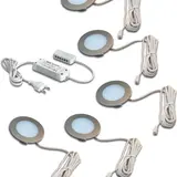 HERA 61056958002 Einbauleuchte FR 55 LED 3000 K, 5er-Set | edelstahl-optik