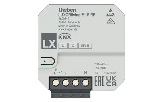 THEBEN LUXORliving E1 S RF Heizungsaktor LUXORliving UP 1-fach, Elektroheizung, 10 A