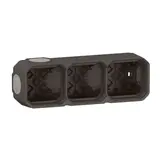 LEGRAND 069603L Aufputzgehäuse Plexo New 3-fach | anthrazit