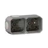 LEGRAND 069672L Aufputzgehäuse Plexo New 2-fach | grau