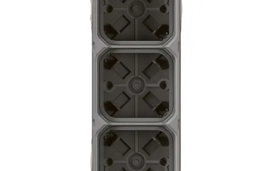 LEGRAND 069680L Aufputzgehäuse Plexo New 3-fach | grau
