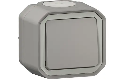 LEGRAND 069711L Aufputz-Wippschalter Plexo New Wechselschalter | grau