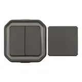 LEGRAND 069789L Aufputz-Wippschalter Plexo New Multifunktionsschalter | anthrazit