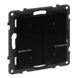 LEGRAND 765835 beschr. Tastsensor SEANO with Netatmo 4-fach, Szenarien | schwarz