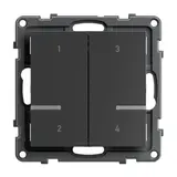 LEGRAND 765935 beschr. Tastsensor SEANO with Netatmo 4-fach, Szenarien | anthrazit