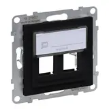 LEGRAND 765802 Key-Stone-Adapter SEANO 2-fach | schwarz matt lackiert
