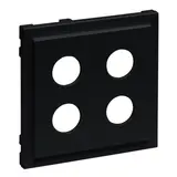 LEGRAND 765379 Lautsprecherabdeckung SEANO 2-fach | schwarz lackiert