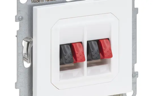LEGRAND 765177 Lautsprecher-Anschlussdose SEANO 2-fach | ultraweiß