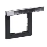 LEGRAND 765344 Rahmen SEANO mit Klappdeckel | schwarz matt lackiert