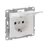 LEGRAND 765123 SCHUKO-Steckdose SEANO mit Klappdeckel, IP21 | ultraweiß