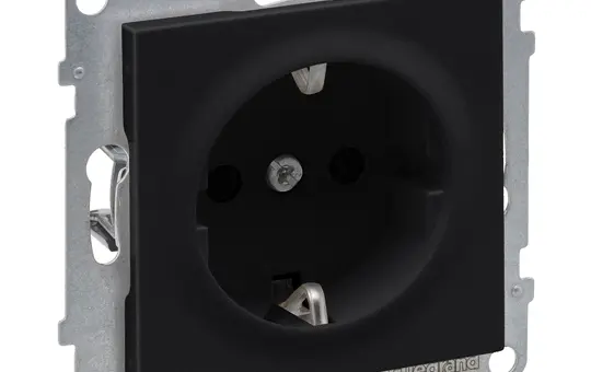 LEGRAND 765320 SCHUKO-Steckdose SEANO Berührungsschutz | schwarz lackiert