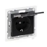 LEGRAND 765324 SCHUKO-Steckdose SEANO mit Klappdeckel, IP44 | schwarz lackiert